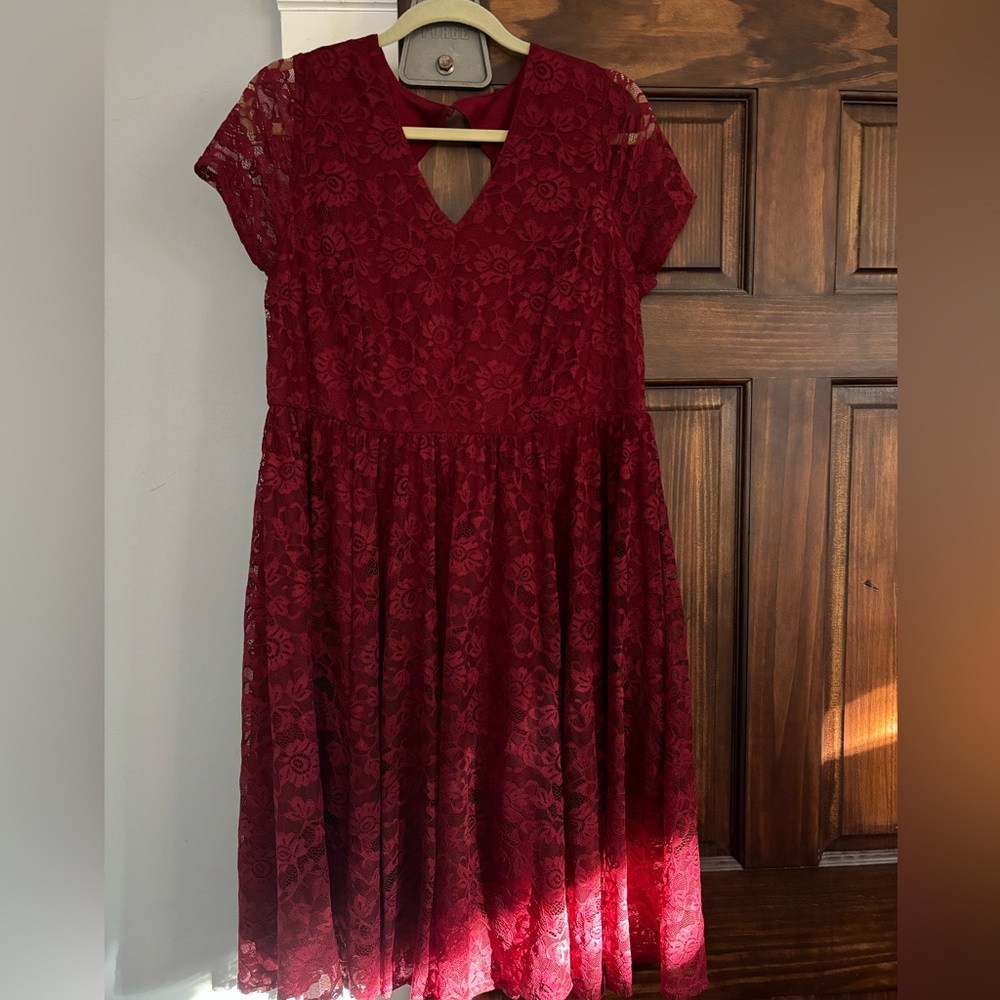 Torrid red lace skater dress ❤️ size 12 NWT